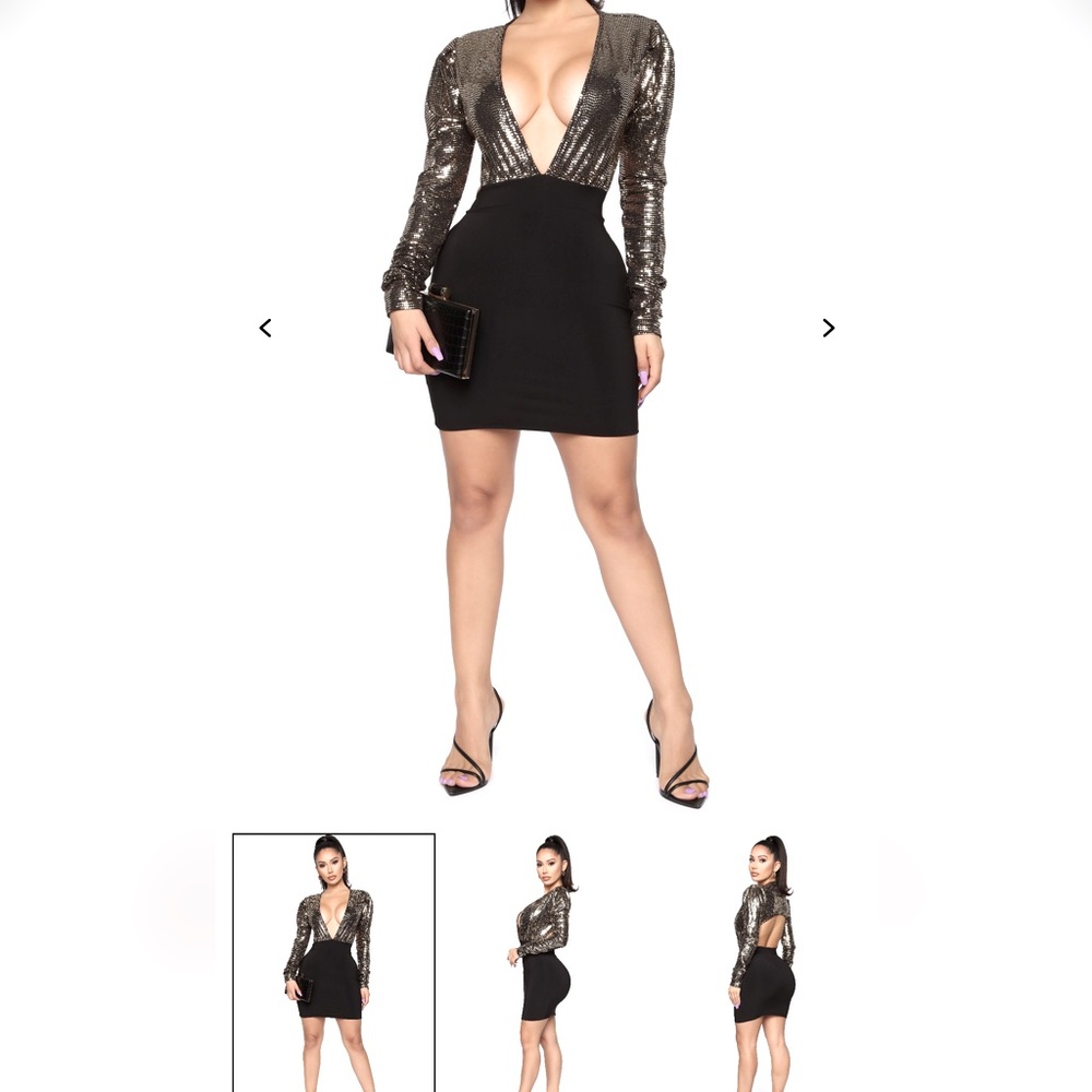 Elegant Black and Silver Sequin Dress